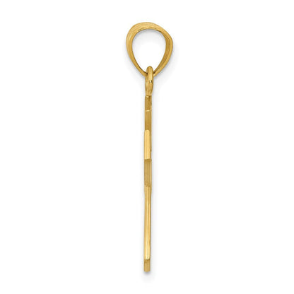 14k Yellow Gold Reversible Passion Cross Pendant