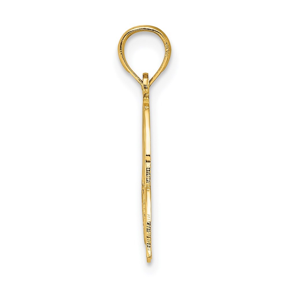 14k Yellow Gold ALOHA Palm Tree Charm Pendant for Women