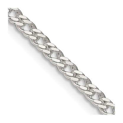 Sterling Silver 3.3mm Rambo Chain Necklace