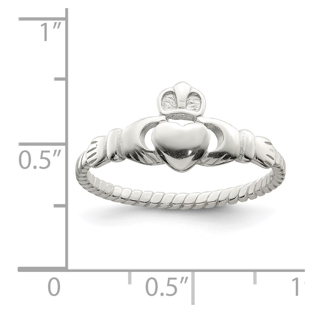 Sterling Silver Claddagh Ring Size 6