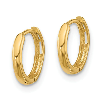 14k Yellow Gold Hinged Hoop Earrings