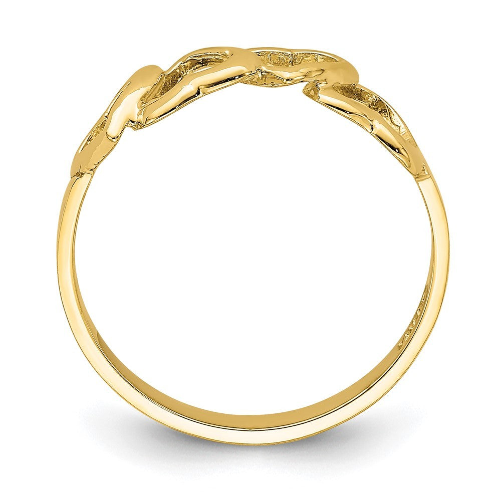 14k Yellow Gold Polished Heart Ring