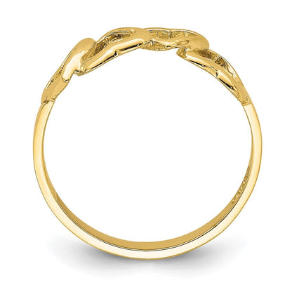 14k Yellow Gold Polished Heart Ring
