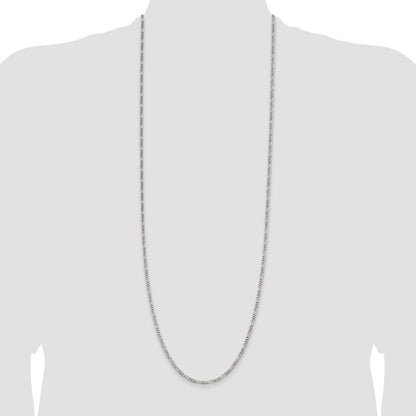 Sterling Silver 2.85mm Figaro Chain