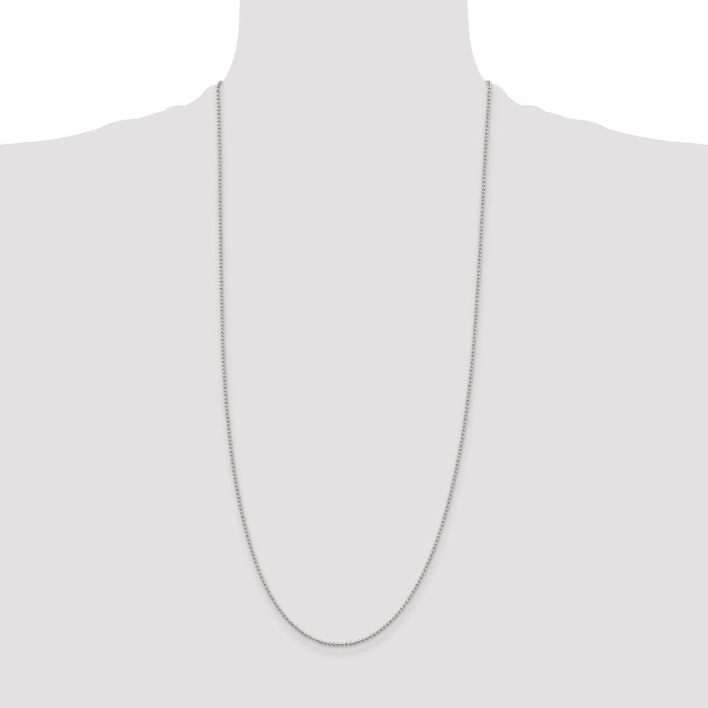 Sterling Silver 1.5mm Beaded Chain