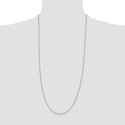 Sterling Silver 1.5mm Beaded Chain