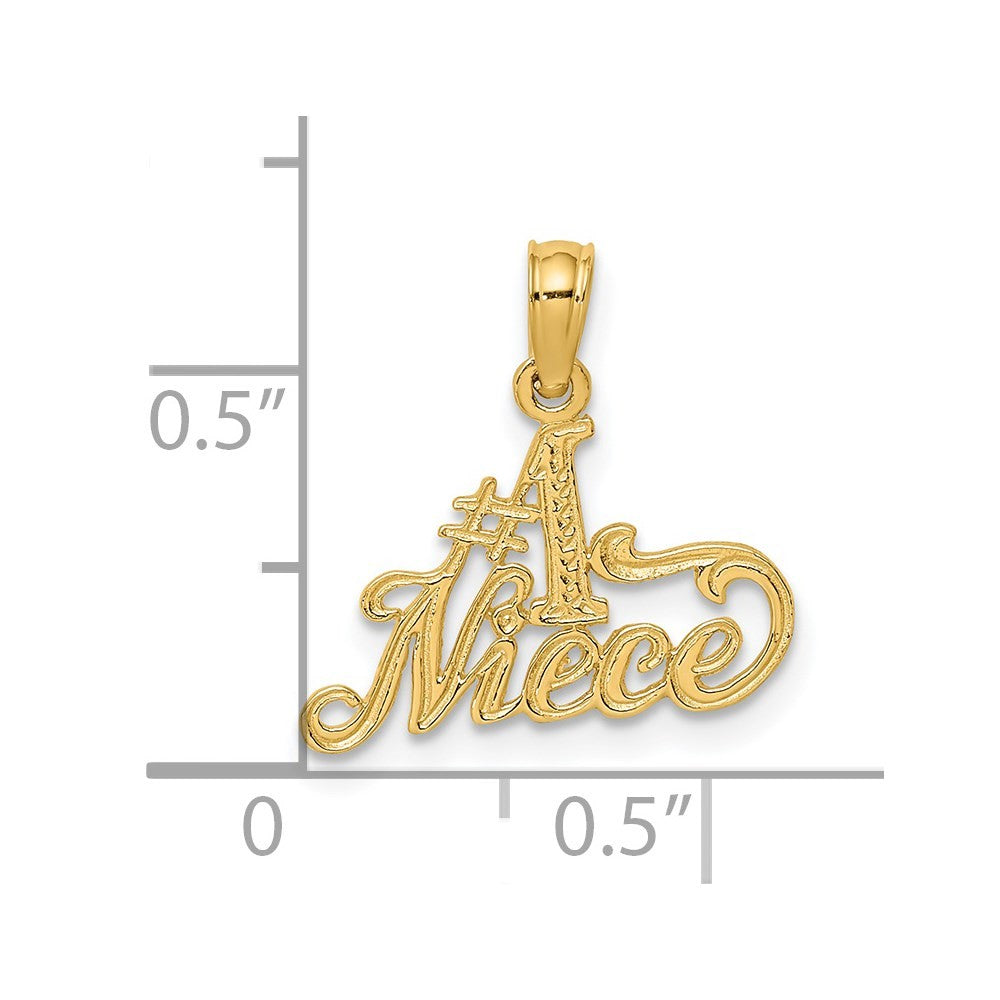 14k Yellow Gold #1 NIECE Charm