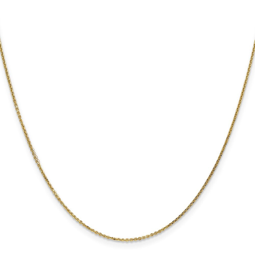 14k Yellow Gold 30 inch .95mm Diamond-cut Cable with Lobster Clasp Chain