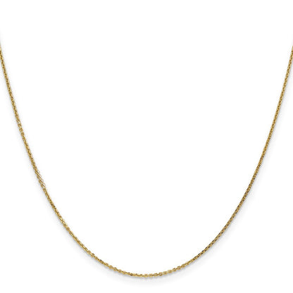 14k Yellow Gold 30 inch .95mm Diamond-cut Cable with Lobster Clasp Chain