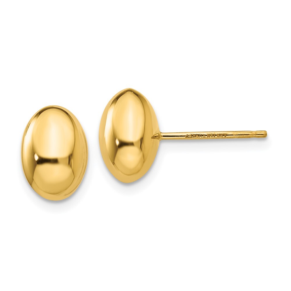 14k Yellow Gold Gold Polished Stud Earrings Gift for Women