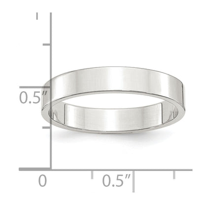Sterling Silver 4mm Lightweight Flat Size 8 Band Ring