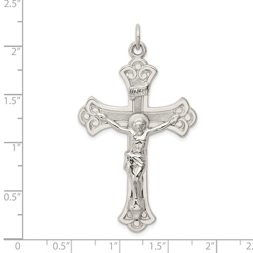 Sterling Silver INRI Crucifix Pendant Holiday Gift for Women
