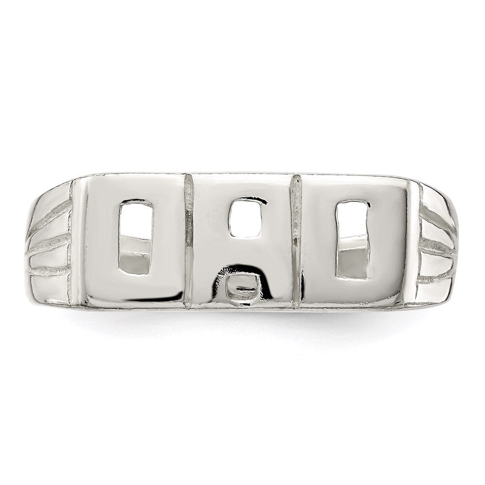 Sterling Silver Solid Dad Ring Size 10
