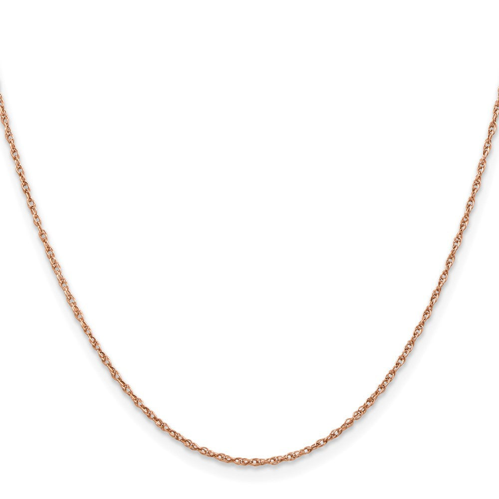14K Rose Gold 18 inch 1.15mm Baby Rope Chain Necklace