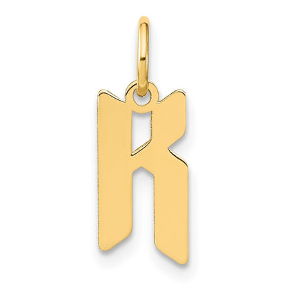 14k Yellow Gold Letter K Initial Pendant