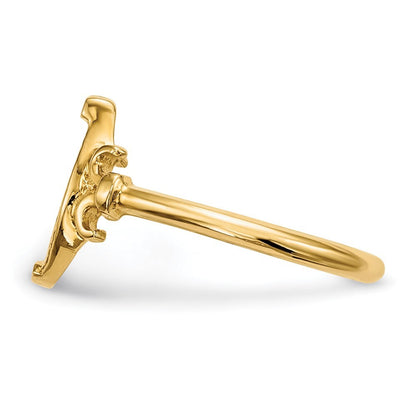 14K Yellow Gold Polished Horseshoe Ring Size 7