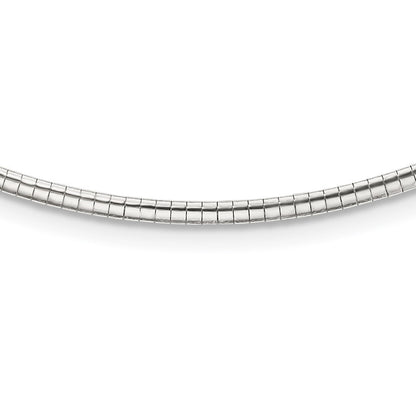 Sterling Silver 2mm w/2 in Ext Cubetto Chain Necklace