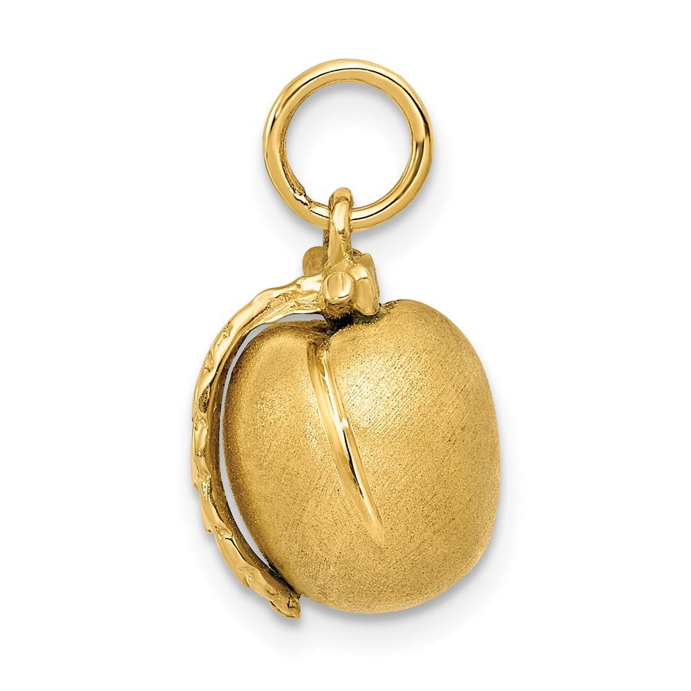 14k Yellow Gold Peach Charm Pendant