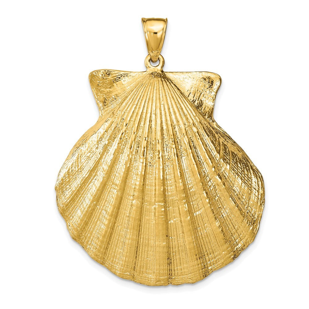 14k Yellow Gold Scallop Shell Pendant
