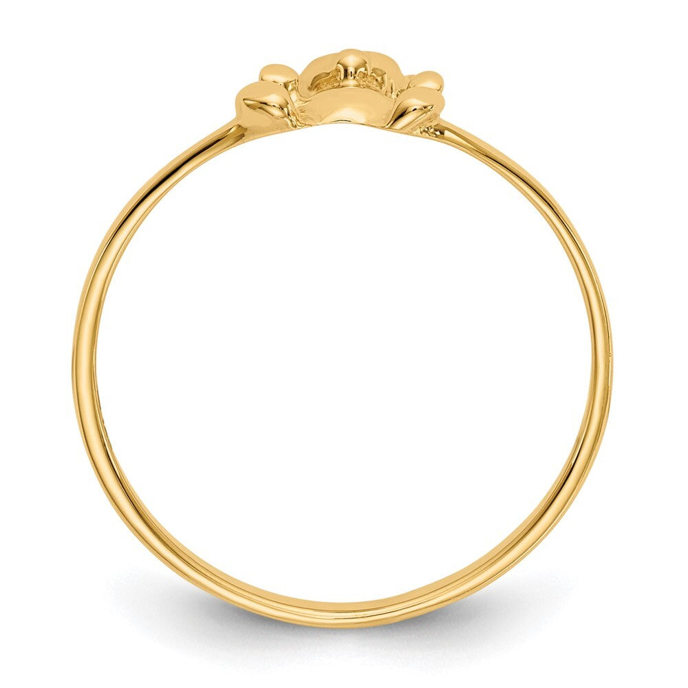 14K Yellow Gold Childs Polished Teddy Bear Ring