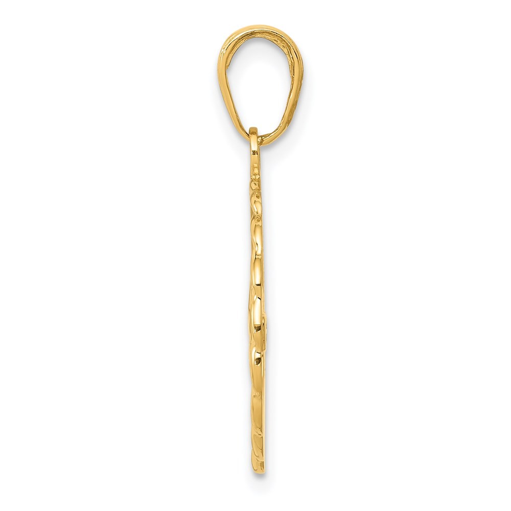 14k Yellow Gold Swimming Charm