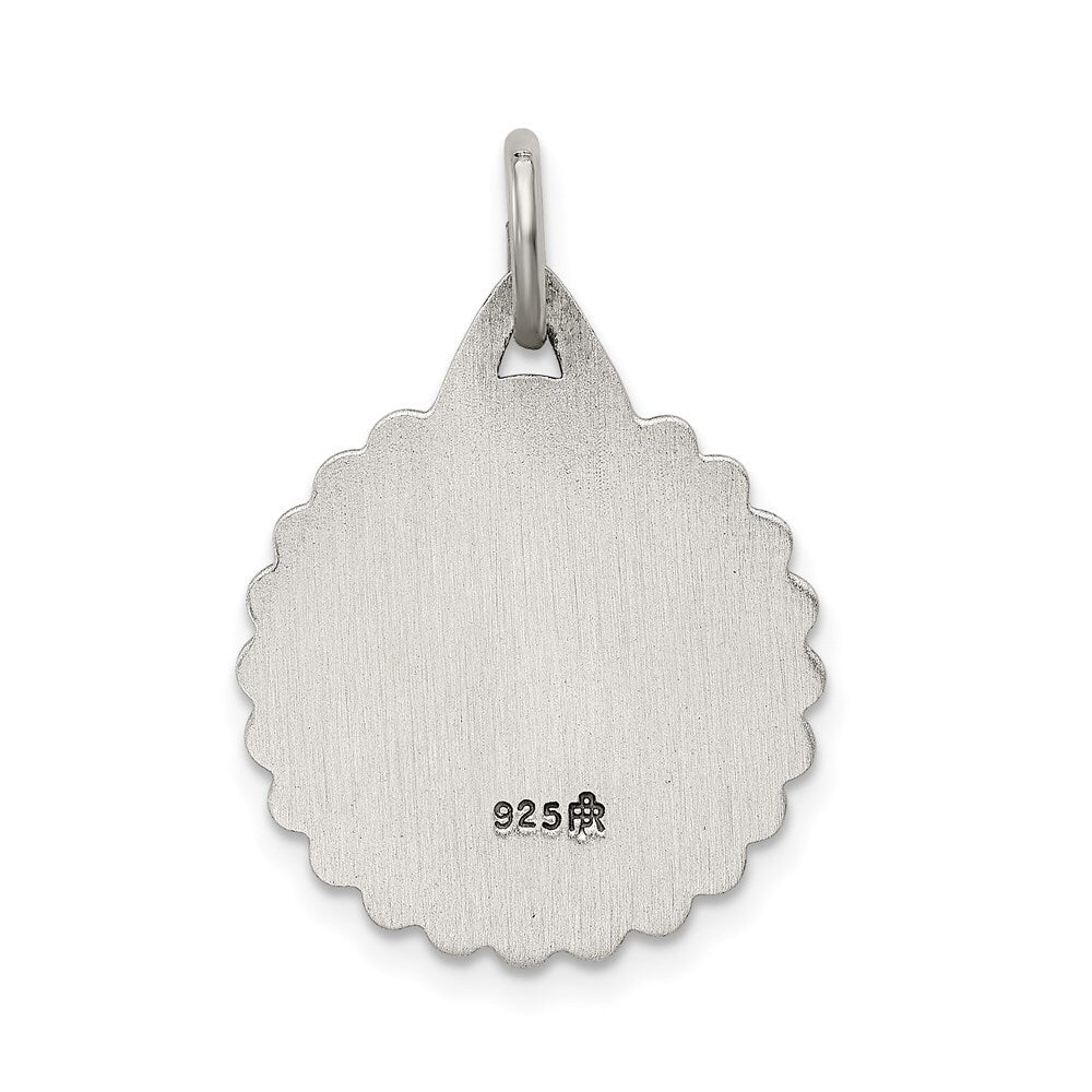 Sterling Silver Antiqued Saint Jude Thaddeus Medal Pendant