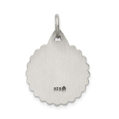 Sterling Silver Antiqued Saint Jude Thaddeus Medal Pendant