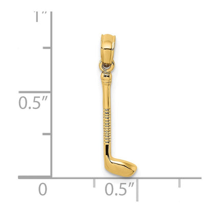 14k Yellow Gold Golf Club Charm