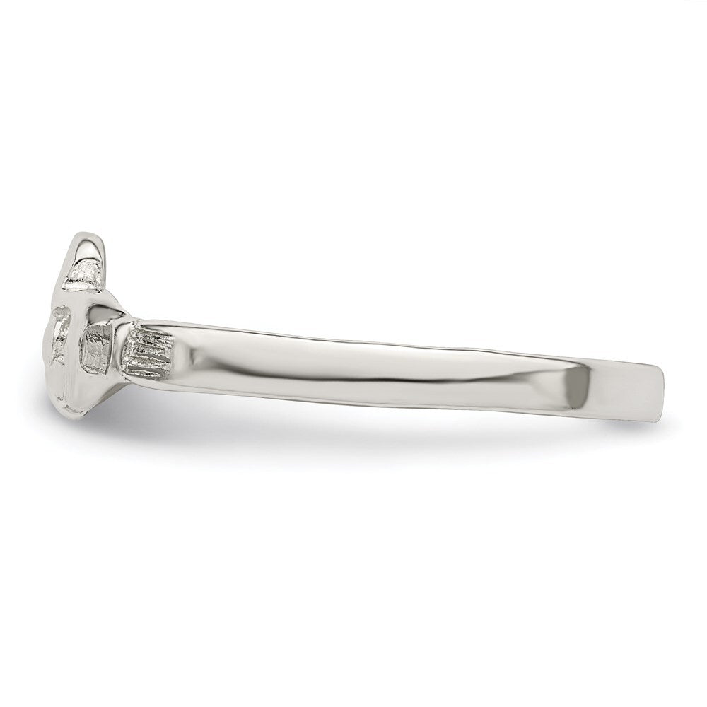 Sterling Silver Claddagh Ring Size 6