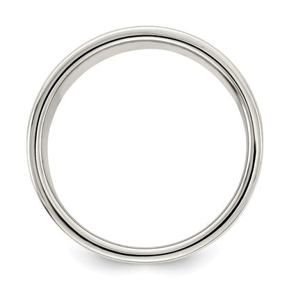 Sterling Silver 8mm Lightweight Flat Size 7 Band Ring