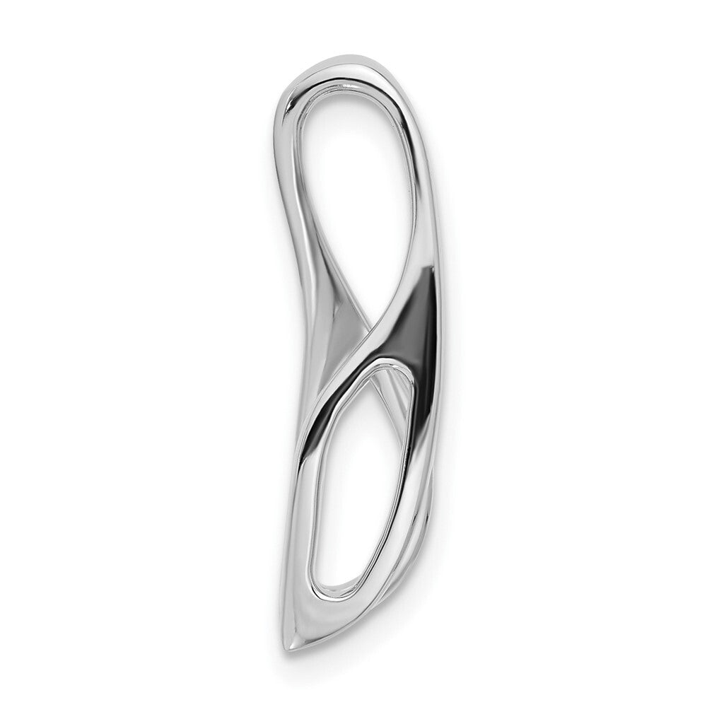 14k White Gold Peg Set Slide Pendant Mounting for Women