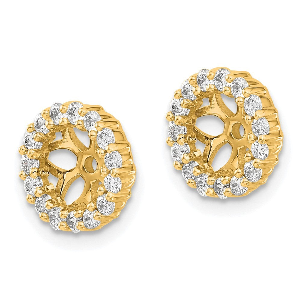 14k Yellow Gold Diamond Earring Jackets-Mtg only-NO Dias.