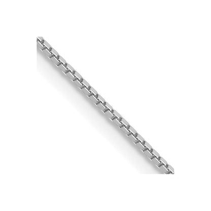 14K White Gold 20 inch .9mm Box Chain Necklace