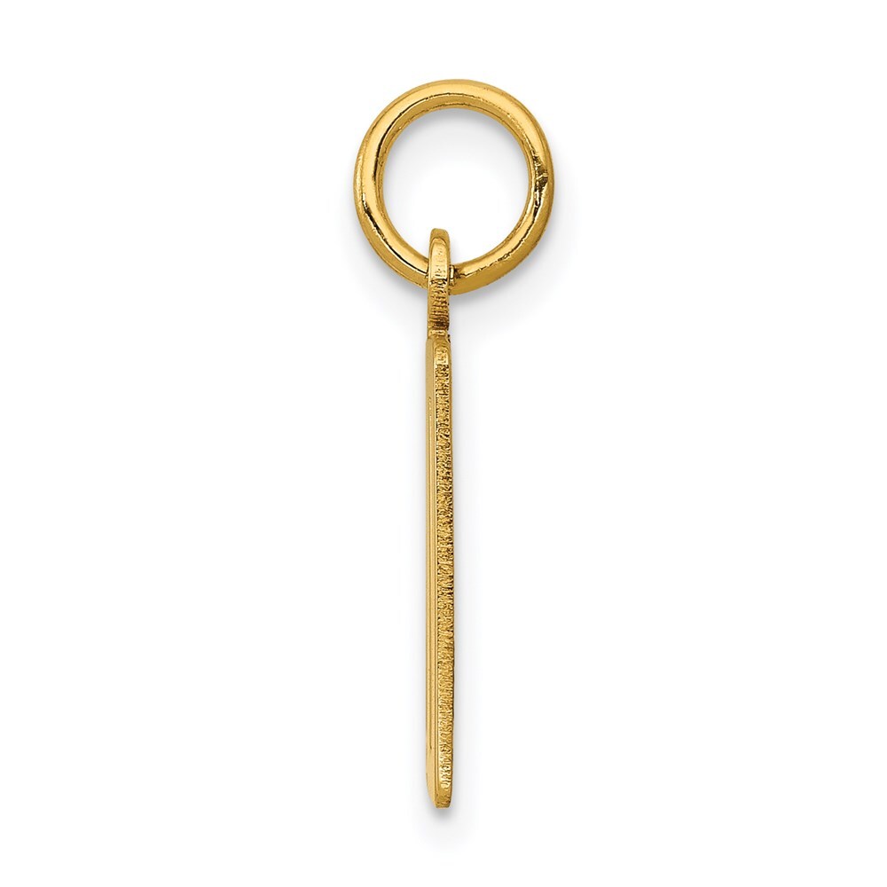 14k Yellow Gold Small Elongated Number 20 Charm Pendant for Women
