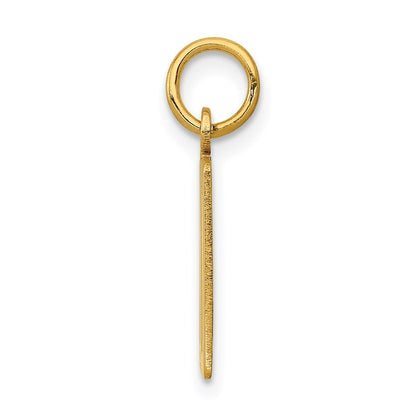 14k Yellow Gold Small Elongated Number 20 Charm Pendant for Women