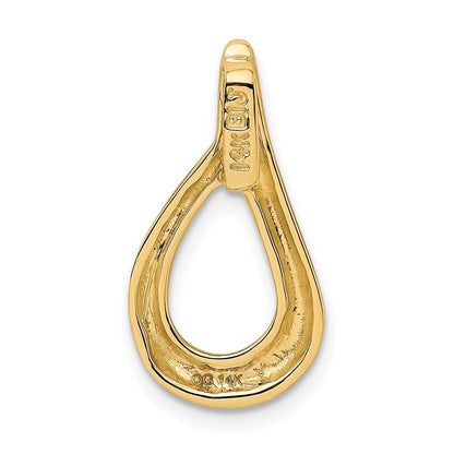 14k Yellow Gold Omega Slide Pendant for Women