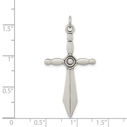 Sterling Silver Sword Cross Pendant Holiday Gift for Women