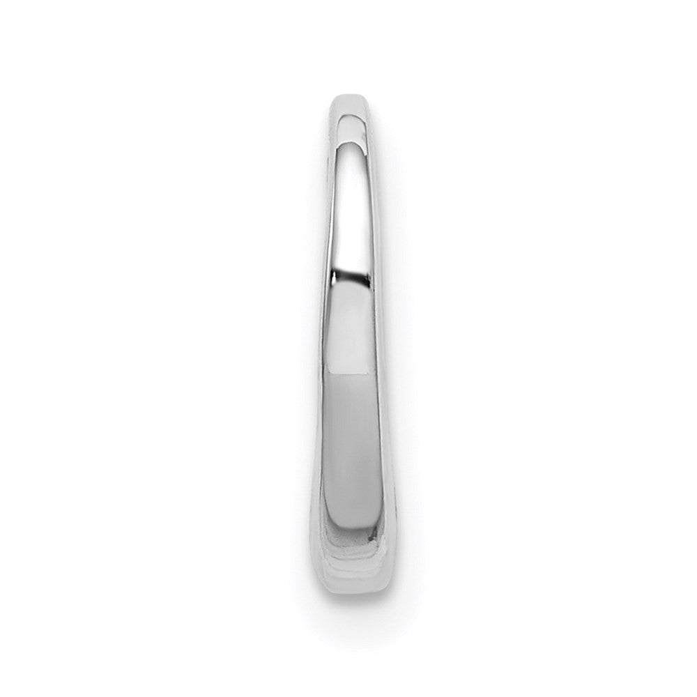 14K White Gold Polished Floating Heart Chain Slide