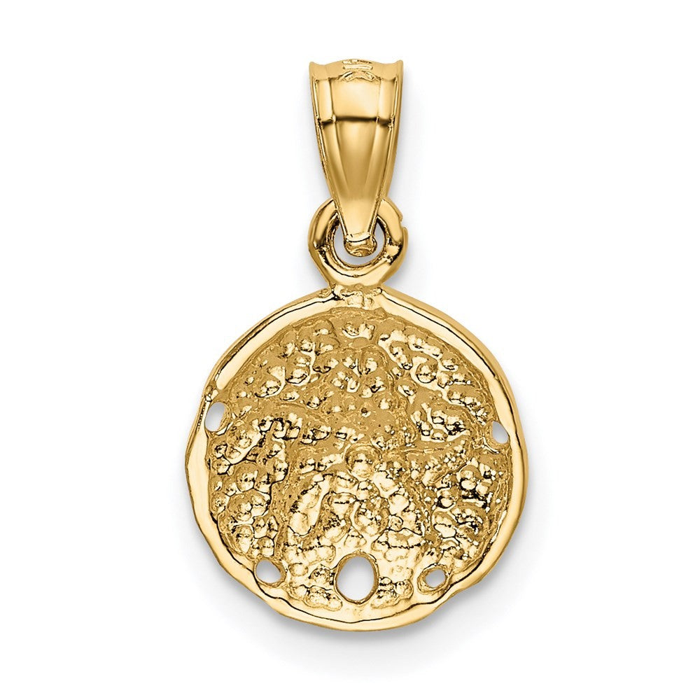 14k Yellow Gold Sand Dollar Pendant
