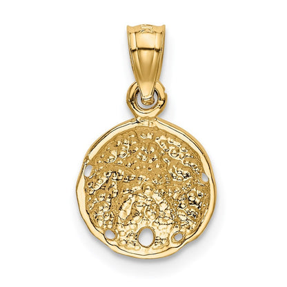 14k Yellow Gold Sand Dollar Pendant