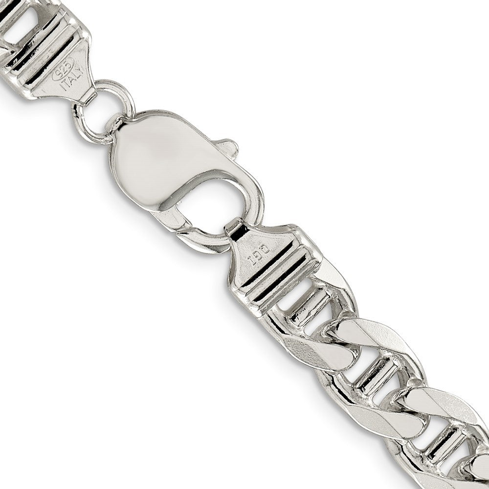 Sterling Silver 8.75mm Figaro Anchor Chain Necklace