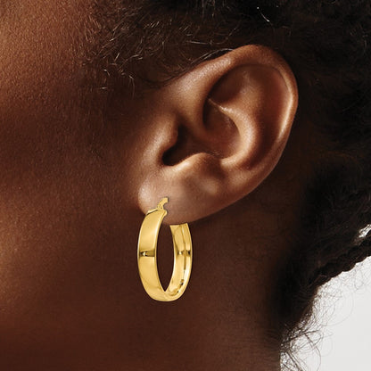 14k Yellow Gold 4.75mm Large Hoop Earrings