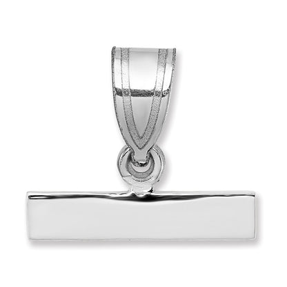14K White Medium Polished Top Charm