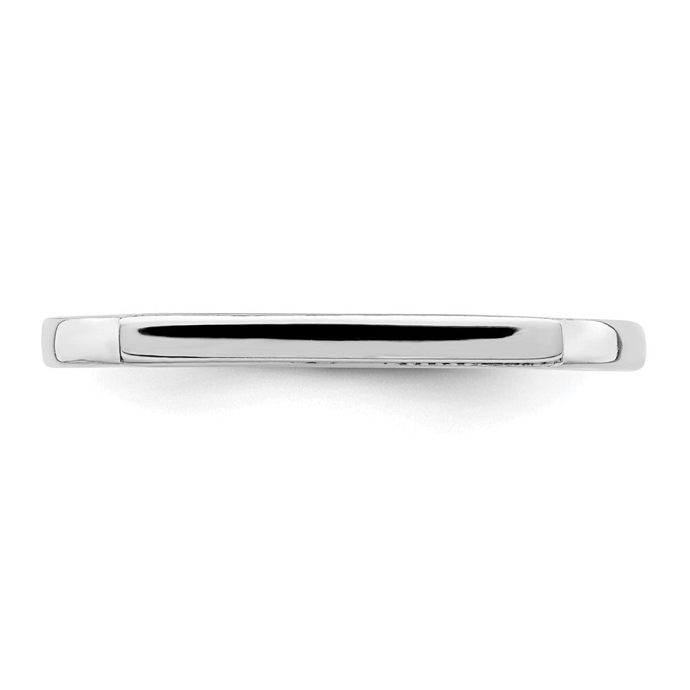 Sterling Silver Rhodium-plated Polished Bar Ring Size 6