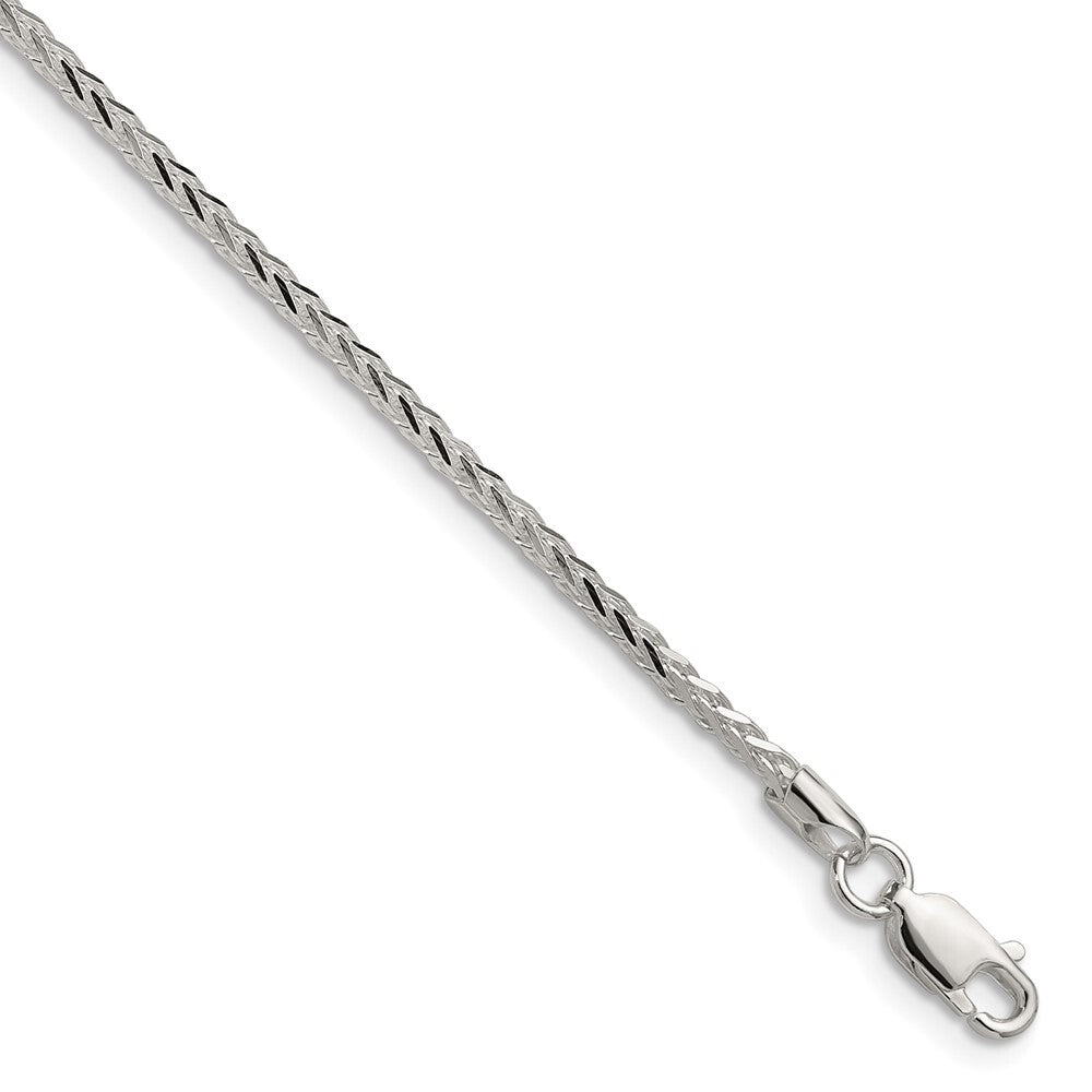 Sterling Silver 2.0mm 8 Sided Diamond-cut Double Spiga Chain