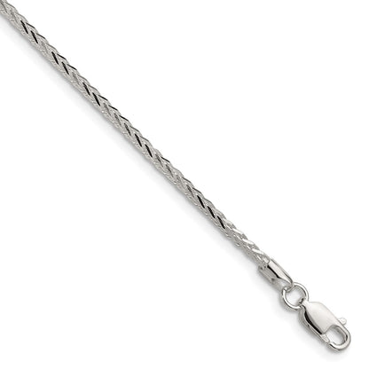 Sterling Silver 2.0mm 8 Sided Diamond-cut Double Spiga Chain