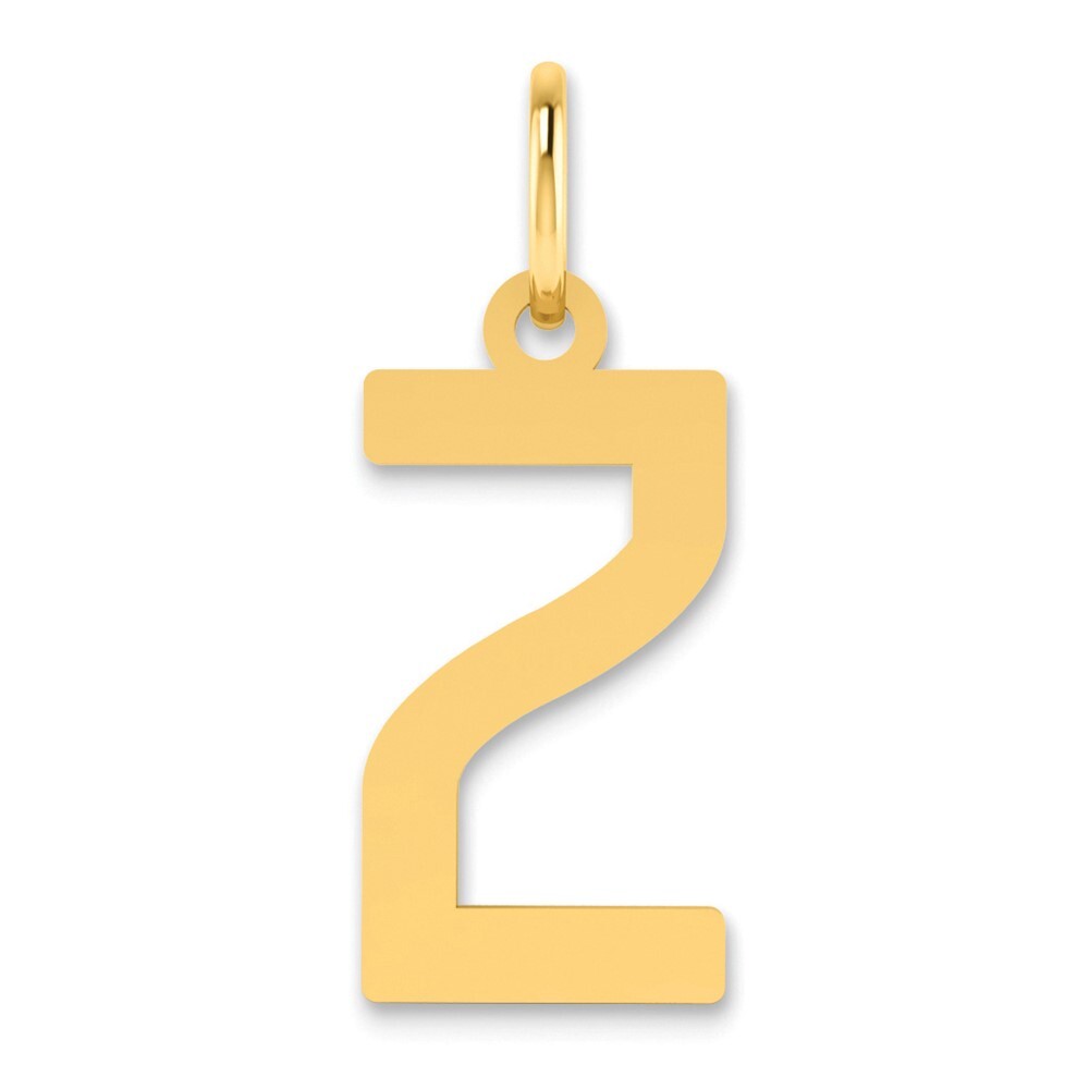 14k Yellow Gold Letter Z Initial Pendant for Women