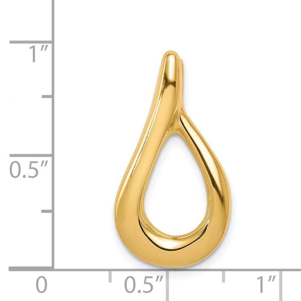 14k Yellow Gold Omega Slide Pendant for Women