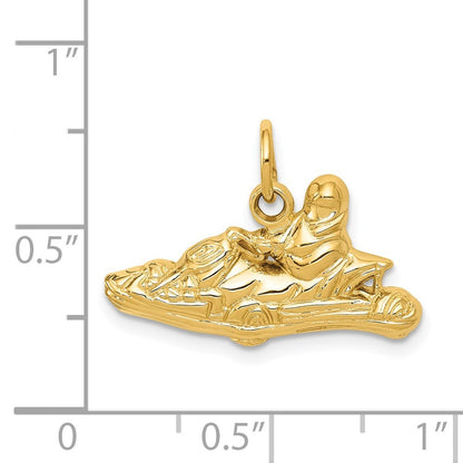 14k Yellow Gold Go-Kart Charm Pendant