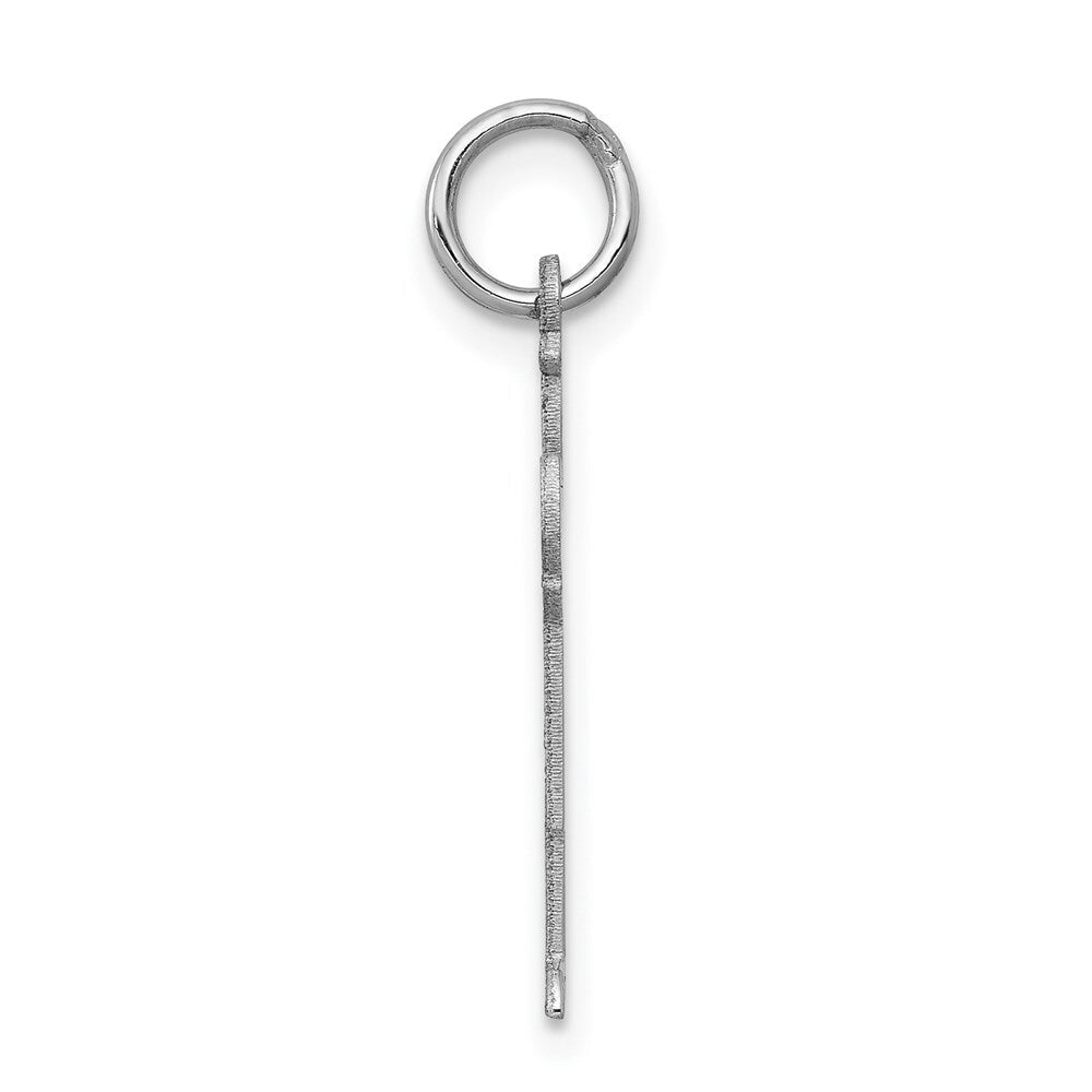 14k White Gold Kid Charm Pendant for Women